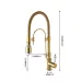 Pull Down Kitchen Sink Faucet Gold Single Hole Deck Mount Mixer Tap - view 3