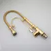Pull Down Kitchen Sink Faucet Gold Single Hole Deck Mount Mixer Tap - view 11