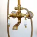 Antique Brass Shower Faucet Rain Round Head Hand Held Spray Wall Mount Mixer Tap - view 7