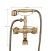 Antique Brass Clawfoot Tub Faucet Wall Mount Bathtub Filler Mixer W/Hand Shower - view 9