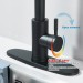Matte Black Kitchen Faucet Single Handle Pull Down Sprayer Swivel Sink Mixer Tap - view 10