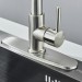 LED Kitchen Sink Faucet Brushed Nickel Single Handle Swivel Pull Down Sprayer - view 10