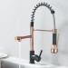 Kitchen Sink Faucet Stainless Steel Single Handle Pull Down Sprayer Swivel Mixer - view 9
