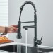 Black Spring Kitchen Faucet Pull Down Sprayer Swivel Single Handle Sink Mixer - view 2