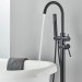 Matte Black Bathtub Faucet Freestanding Tub Filler Faucet With Handheld Shower - view 4