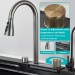 31.5" Flying Rain Stainless Steel Waterfall Kitchen Sink With Faucet Single Bowl - view 9