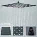 Black Rainfall Shower Head High Pressure 12 Inch Square Rain Showerhead Sprayer - view 2