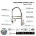 Kitchen Sink Faucet Stainless Steel Single Handle Pull Down Sprayer Swivel Mixer - view 7