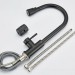 Kitchen Sink Faucet Black Pull Down/Out Sprayer Swivel Single Handle Mixer Taps - view 11