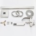 Brushed Nickel Freestanding Bathtub Faucet Floor Mounted Tub Filler Hand Shower - view 13