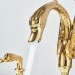 Gold Swan Bathroom Faucet 3 Holes Sink Vanity Faucet Dual Handle Mixer Taps - view 4