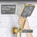 Brushed Gold Rainfall Shower System With 3 Settings Handheld Shower Faucet Set - view 13