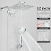 Chrome 12 In Rain Shower Head With Handheld Spray Combo High Pressure Adjustable - view 2