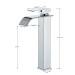Chrome Bathroom Sink Faucet Single Handle Tall Waterfall Vessel Mixer Taps Drain - view 9