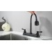 Black High Arc Kitchen Faucet 8 Inch Centerset 3 Hole 2 Handle Sink Mixer Taps - view 3
