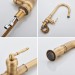 Antique Brass Kitchen Faucet Pull Down Sprayer Single Handle Swivel Spout Mixer - view 10