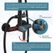 Matte Black 8" Rain Shower Faucet Set Exposed Shower System Kit With Hand Shower - view 9