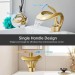Brushed Gold Bathroom Sink Faucet Single Handle Waterfall Spout Vanity Mixer Tap - view 6