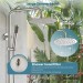 Brushed Nickel Shower Faucet System Outdoor Shower Fixtures Kit Rain Shower Head - view 5