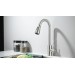 Brushed Nickel Kitchen Faucet Sink Mixer Faucet Pull Down Sprayer Single Handle - view 3