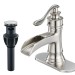 Waterfall Bathroom Sink Faucet Brushed Nickel Single‑Handle Vessel Mixer W/Drain - view 2
