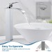Waterfall Tall Bathroom Faucet 1Hole Single Handle Vessel Sink Faucet With Drain - view 6