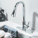 Chrome Kitchen Sink Faucet Pull Down Sprayer Single Handle Swivel Mixer Faucet - view 4