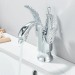 Luxury Chrome Swan Bathroom Faucet Single Handle Vessel Sink Vanity Faucet 1Hole - view 9