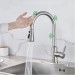 Brushed Nickel Touch Sensor Kitchen Faucet Pull Down Sprayer Sink Mixer Faucets - view 3