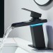 Matte Black LED Bathroom Sink Faucet 1 Hole Single Handle Basin Vanity Faucet - view 8