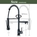 Black Spring Kitchen Faucet Pull Down Sprayer Swivel Single Handle Sink Mixer - view 9