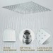 Stainless Steel Rain Shower Head High Flow 16 Inch Large Rainfall Head Top Spray - view 3