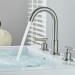 Brushed Nickel 8 In Widespread Bathroom Sink Faucet 3 Hole Vanity Mixer 2 Handle - view 9