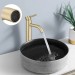 Brushed Gold Tall Bathroom Vessel Faucet Single Handle Sink Vanity Mixer W/Drain - view 3