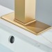 Brushed Gold Single Handle Bathroom Sink Faucet Waterfall Vanity Mixer W/Drain - view 9