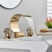 Gold Widespread Bathroom Faucet 3hole 2 Handle Waterfall Sink Vanity Basin Mixer - view 8