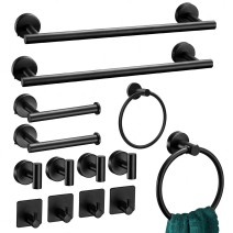 14pcs Bathroom Hardware Set Towel Bar Towel Rack Towel Hook Toilet Paper Holder