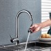 Chrome Kitchen Faucet Sink Pull Down Sprayer Single Handle Mixer Stainless Steel - view 6