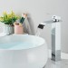 Chrome Bathroom Sink Faucet Single Handle Tall Waterfall Vessel Mixer Taps Drain - view 3