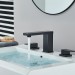 Black 8in Widespread Bathroom Faucet 3 Hole Sink Vanity Faucet Dual Handle Mixer - view 4