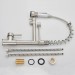 Commercial Kitchen Sink Faucet Pull Down Sprayer Twin Head Mixer Stainless Steel - view 12