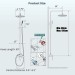 Brushed Nickel Shower Faucet System Outdoor Shower Fixtures Kit Rain Shower Head - view 8