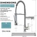 Commercial Kitchen Sink Faucet Pull Down Sprayer Twin Head Mixer Stainless Steel - view 4