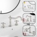 8 Inch Widespread Bathroom Faucet Brushed Nickel 2 Handle 3 Hole Vanity Sink Tap - view 3