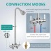 Chrome Rain Outdoor Shower Kit 2 Handle Outside Shower Fixture System Wall Mount - view 5