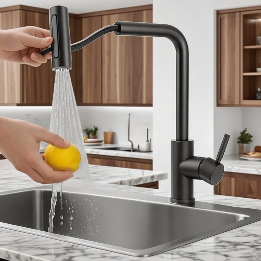 Sensor Kitchen Faucet Pull Down Sprayer Swivel Single Handle Sink Mixer Tap
