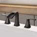 8" Widespread Bathroom Sink Faucet 3holes 2 Handle Waterfall Mixer W/Drain Black - view 10