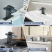 LED Matte Black Bathroom Sink Faucet Waterfall Glass Spout One Handle Mixer Tap - view 9