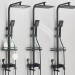 Black Rain Shower System 4 Function Shower Mixer Fixtures Shower Head Combo Kit - view 5