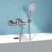 Brushed Nickel Bathtub Shower Faucet Wall Mount Tub Filler With Handheld Sprayer - view 5